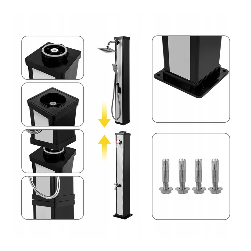 Prysznic Solarny Ogrodowy Natrysk Basenowy 40l