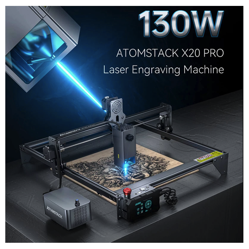 Atomstack X20 Pro 130W Quad-Laser Grawerowanie i cięcie